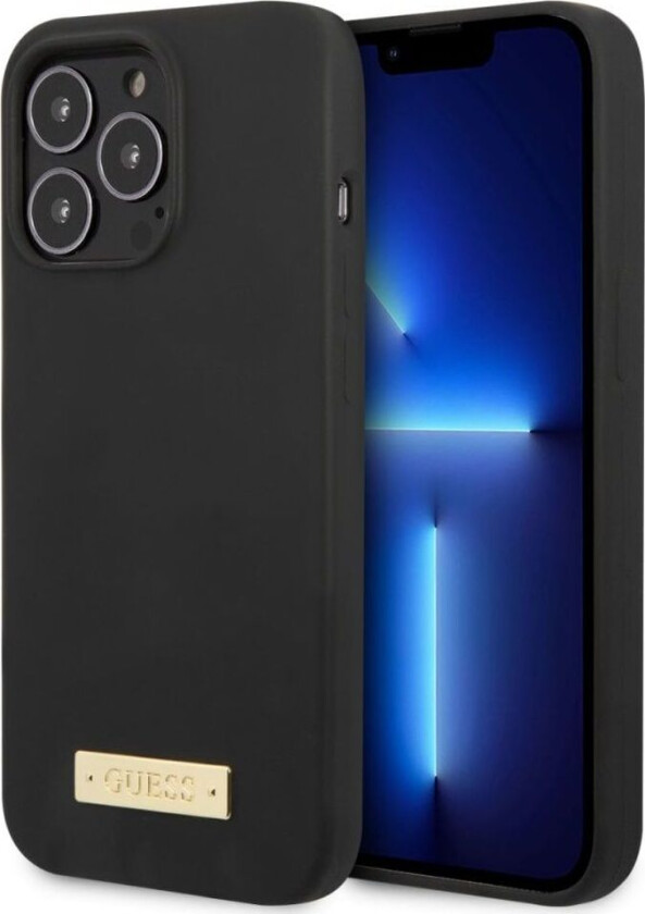 iPhone 13 Pro Max Deksel Silicone Metal Plate MagSafe Svart