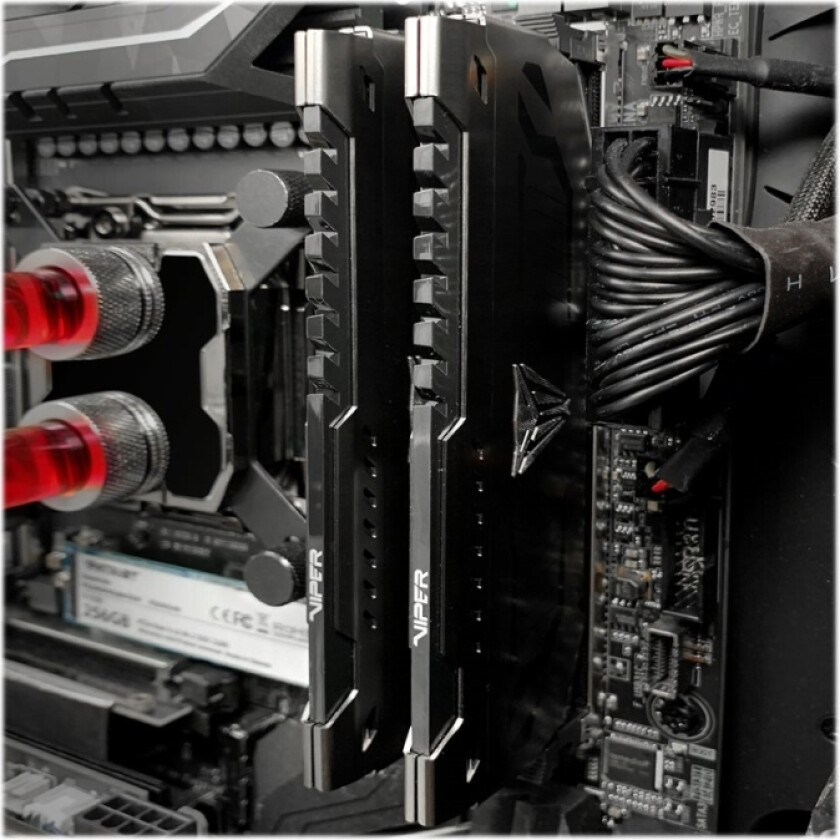 Patriot Extreme Performance Viper Steel - Ddr4 - Sett - 16 Gb: 2 X 8 Gb - Dimm 288-Pin - 3200 Mhz / Pc4-25600 - Cl16 - 1.35 V - Ikke-Bufret - Ikke-Ec