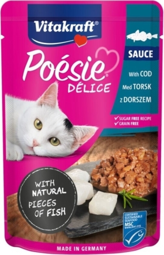 Poesie Delice Sortfisk - Vådfoder Til Katte - 85 G