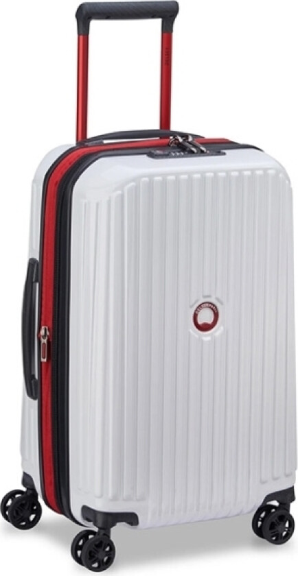 Delsey X F1 Securitime Zip Hvid Kabinekuffert 55 Cm.