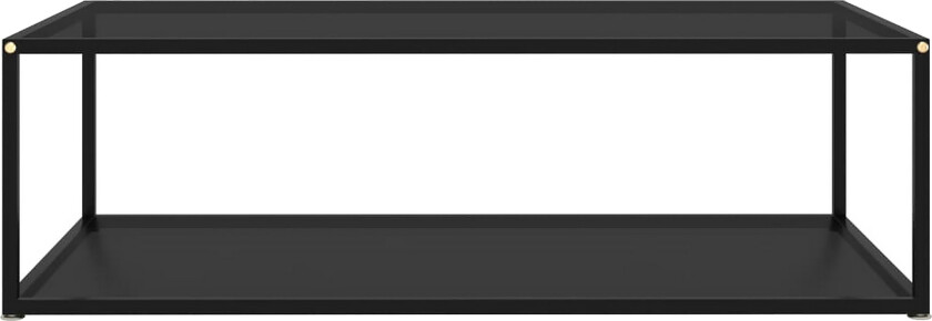 Tebord svart 120x60x35 cm herdet glass - Svart