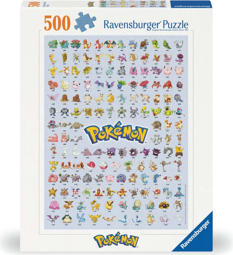 Puslespill 500 Pokémon Ravensburger
