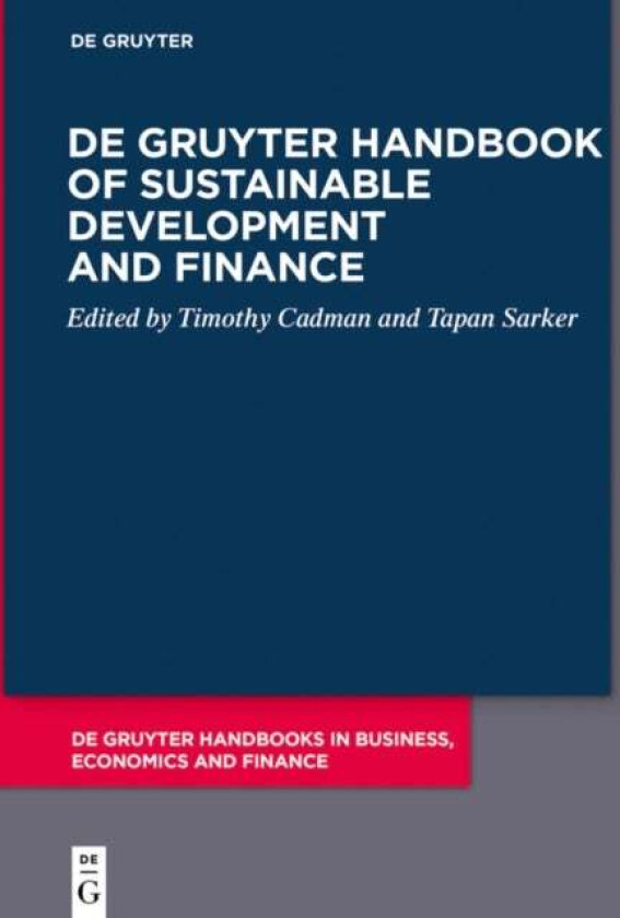 De Gruyter Handbook of Sustainable Development and Finance