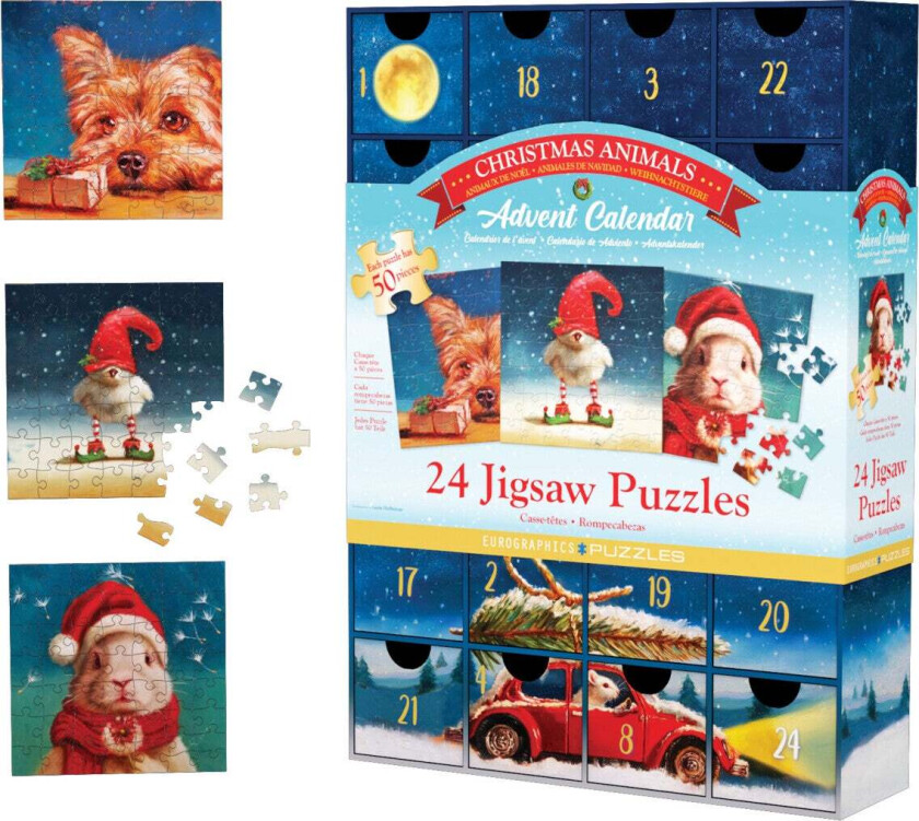 Puslespill 24x50 Adventskalender Heffernan Christm