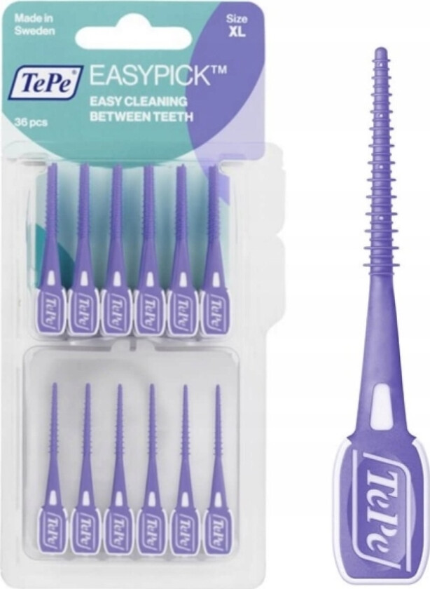 Tepe_Easypick Interdentalbørster/Tannpirkere Med Etui Xl Lilla 36Stk
