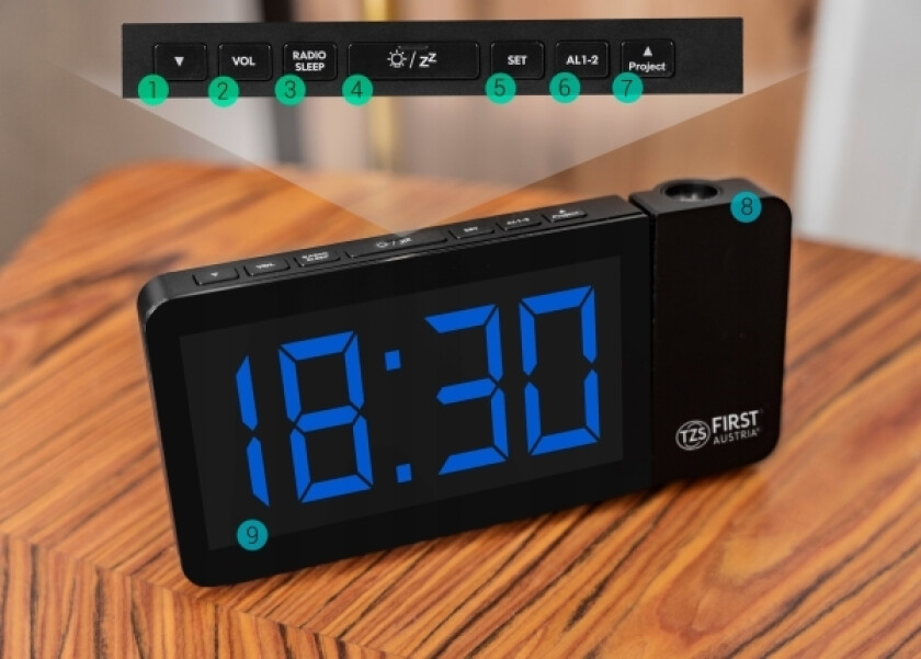 Radio Vekkerklokke First 2419-Bu