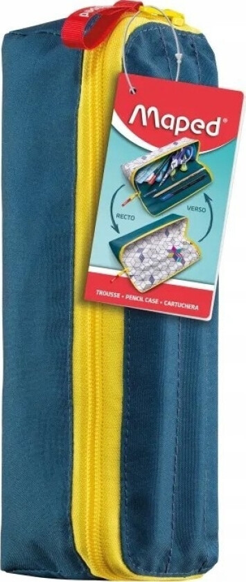 Kartlagt Pennal Xxl Basic, Grønn Trekantet Form, Med Xxl-Åpning, 2 Vendbare Sider: - 1 Stk (931902)