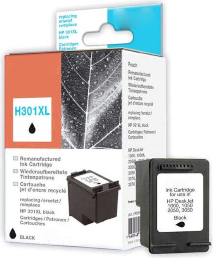 Blekkpatron tilsvarer HP 301XL - Svart