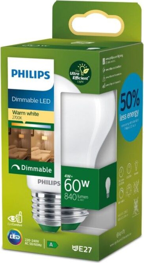 Ultra Efficient E27 LED-pære 840 lm