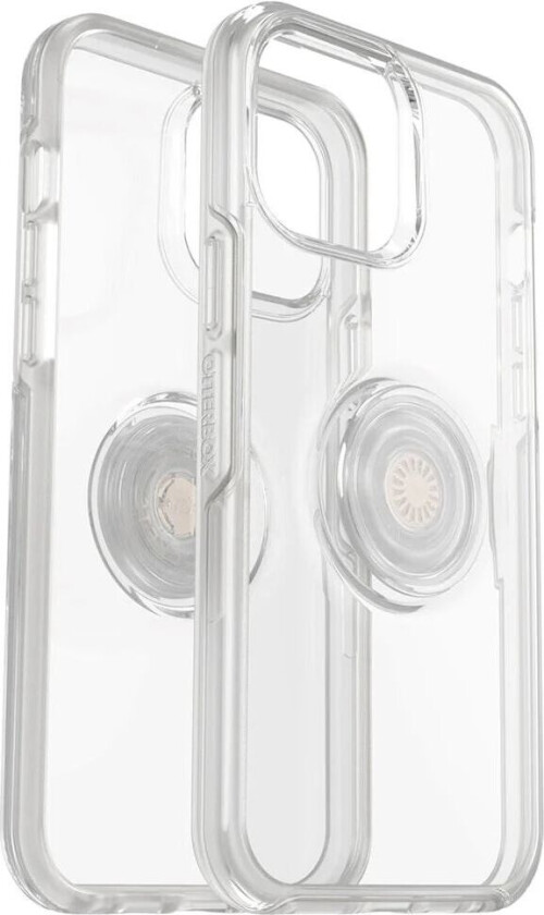 + POPSOCKETS iPhone 13 Pro Max Symmetry Series Håndverker Deksel med Innebygd PopGrip - Gjennomsiktig
