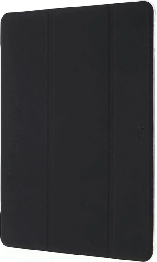 iPad 10,2" (2021 / 2020 / 2019) PU Skinn Flip Deksel med Tri-Folding - Svart