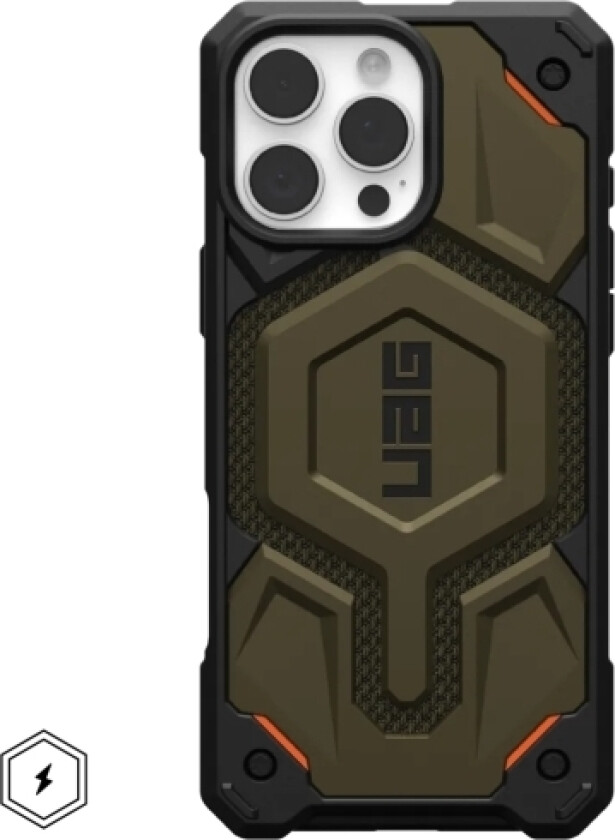 Uag Uag Monarch Pro - Beskyttelsesdeksel For Iphone 16 Pro Max, Kompatibel Med Magsafe (Kevlar Grønn)