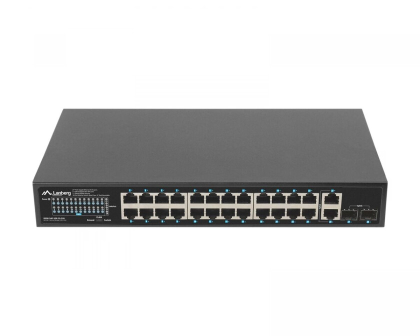 Nettverkswitch 24-Portar, 1gb Poe+/2x Gb 2x Sfp Rack” Gigabit Ether
