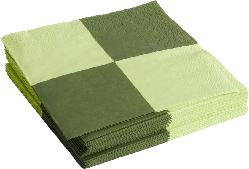 HAY Pattern Dinner Check serviett 40x40 cm 20-pakning Light green-dusty green L