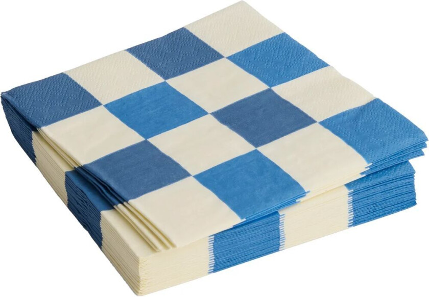 HAY Pattern Lunch Check serviett 33x33 cm 20-pakning Off white-blue M