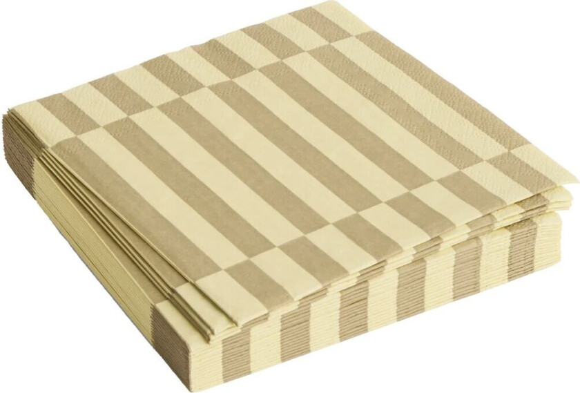 HAY Pattern Lunch Stripe serviett 33x33 cm 20-pakning Cream-sand pillar