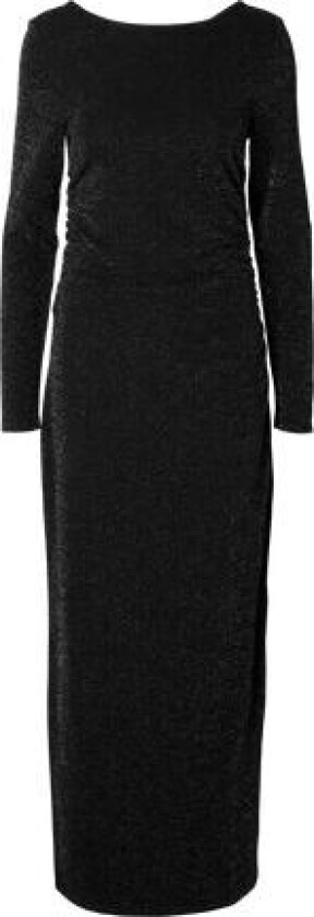 Marwa LS Deep Back Ankle Dress Black XS