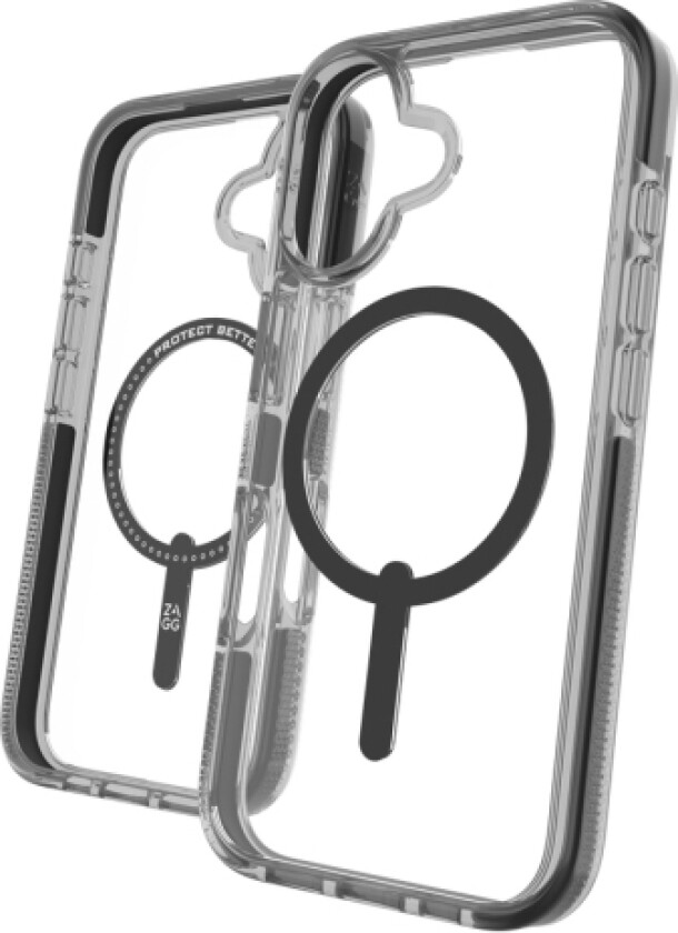 Zagg Santa Cruz Snap, Omslag, Apple, Iphone 16, 15,5 Cm (6.1"), Svart, Transparent
