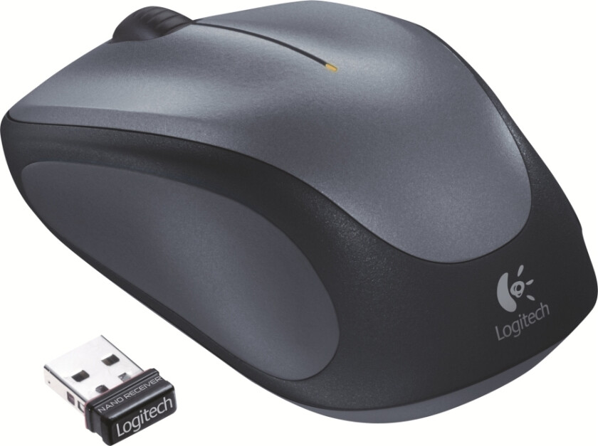 M235 - 2Nd Generation - Mus - Høyre- Og Venstrehåndet - Optisk - Trådløs - 2.4 Ghz - Usb Trådløs Mottaker - Grå