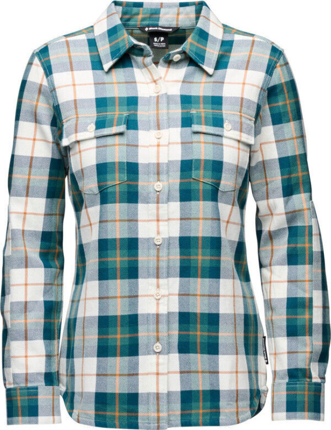 Black Diamond Women's Project Twill Long Sleeve Shirt Raging Sea-Henna L