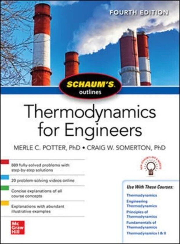 Schaums Outline of Thermodynamics for Engineers, Fourth Edition av Merle Potter, Craig W. Ph.D. Somerton