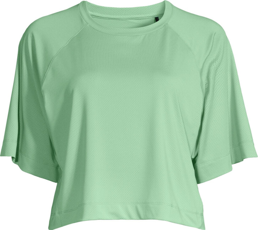Women's Laser Mesh Crop Tee Apple Crush L