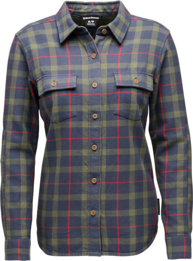 Black Diamond Women's Project Twill Long Sleeve Shirt Charcoal-Tundra S