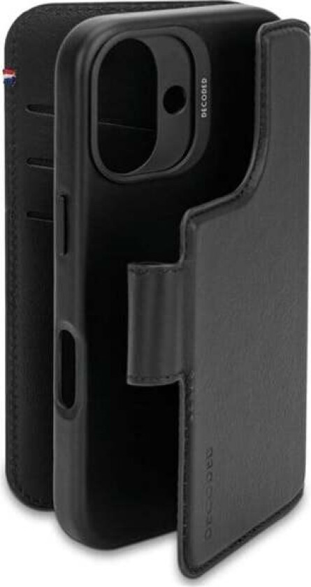 Leather Detachable Wallet black - iPhone 16