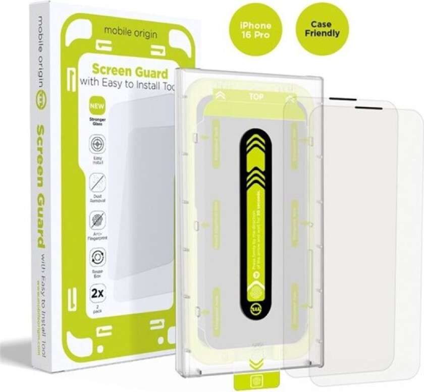 Screen Guard with easy applicator 2 pack - iPhone 16 Pro