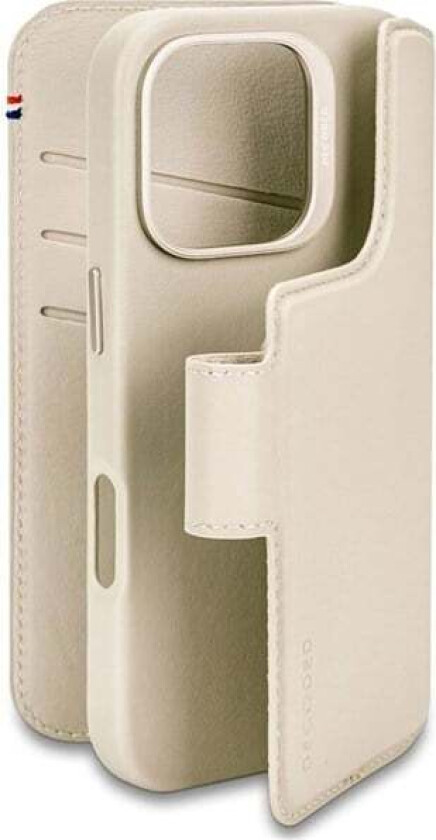 Leather Detachable Wallet clay - iPhone 16 Pro