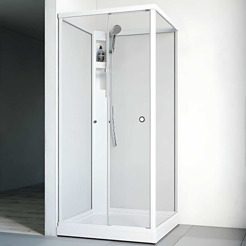 Flow Front Dusjkabinett Standard Ice Hvit / 81x81cm