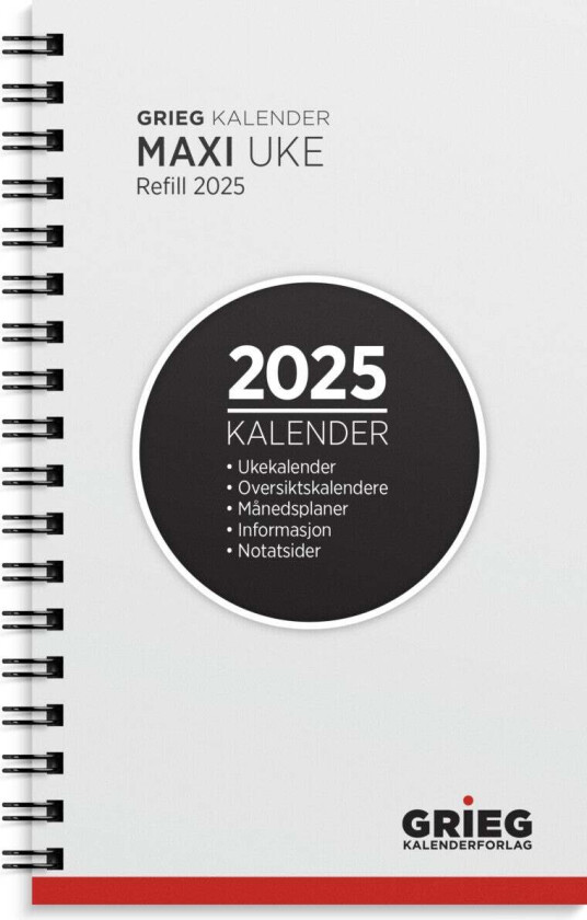 Kalender Grieg Maxi refill 2025