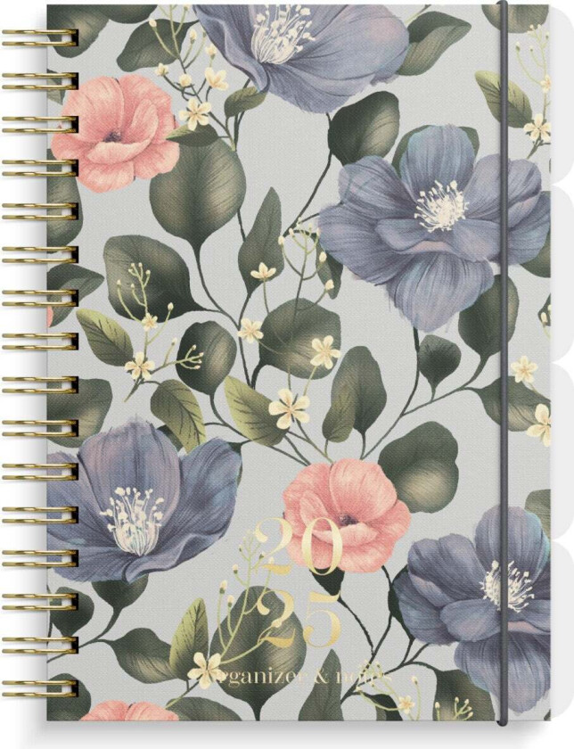 Kalender Organizer & Notes blomst 2025