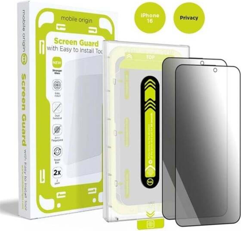 Screen Guard Privacy with easy applicator 2 pack - iPhone 16