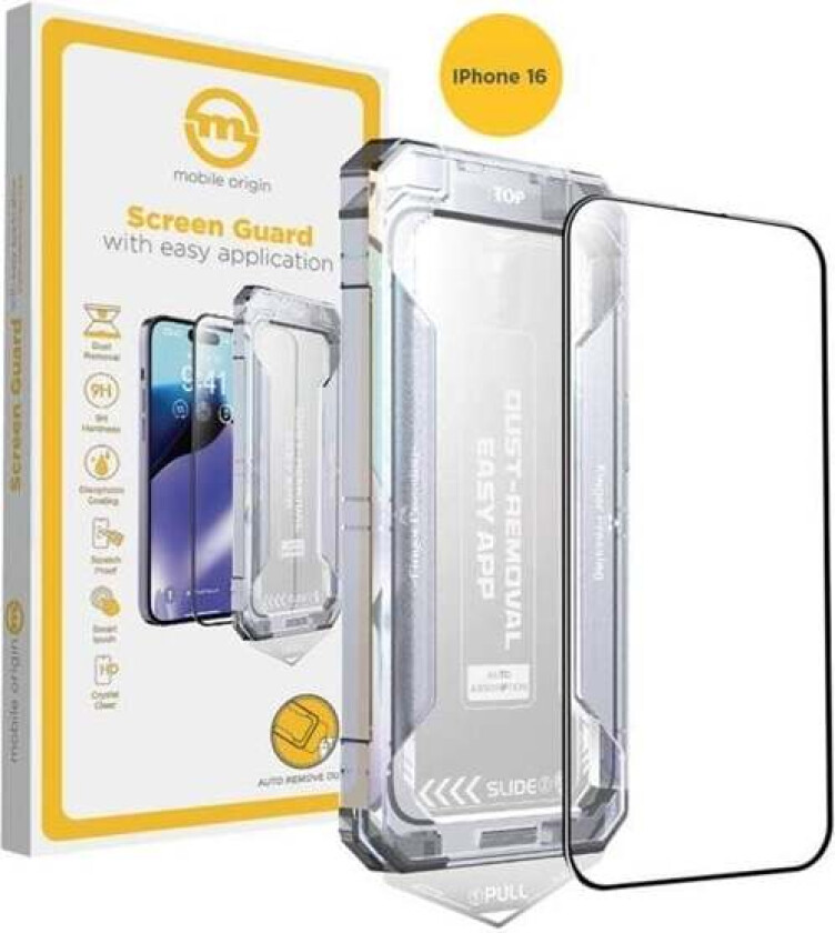 Yellow Screen Guard with easy application iPhone 16