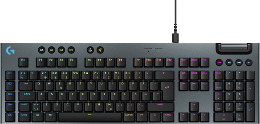 G915 X Corded - Tactile - Gamingtastatur - Nordisk - Svart