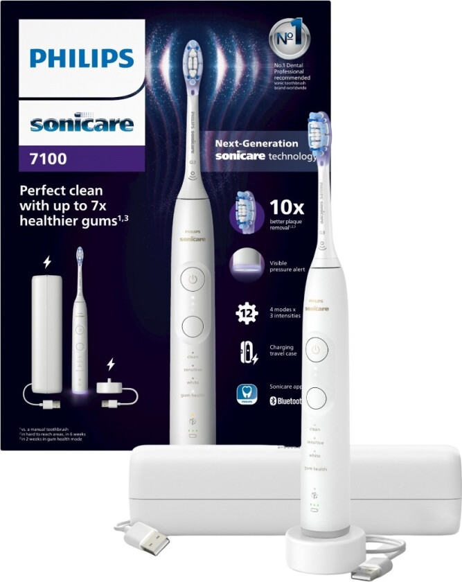 Sonicare Series 7100 elektrisk tannbørste, hvit