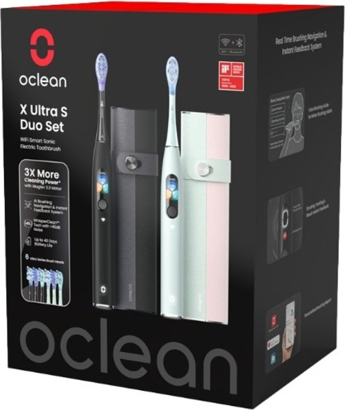 X Ultra S Duo elektrisktannbørste, svart/gull