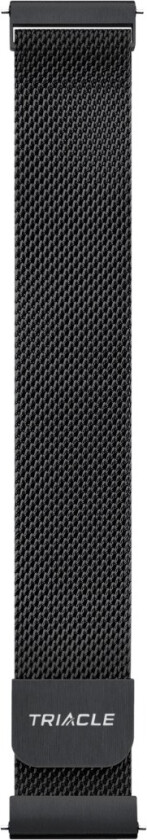 Natural mesh-stålreim universal 22 mm V2, svart