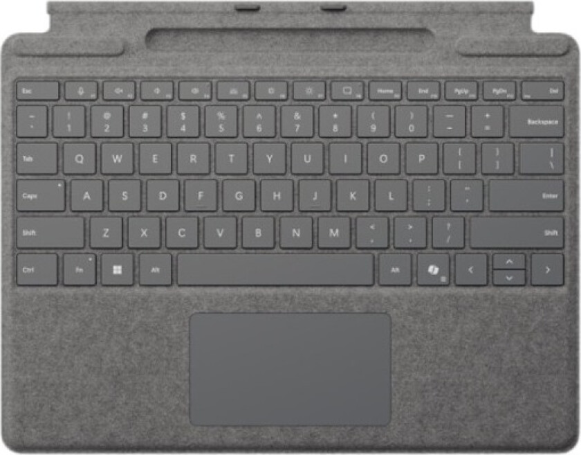 Surface Pro Keyboard med pennoppbevaring, platina