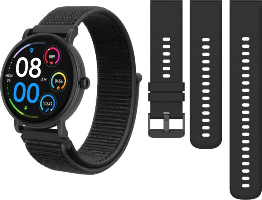 Legacy One Fitness smartklokke, Special Edition-pakke med ekstra nylonarmbånd, svart