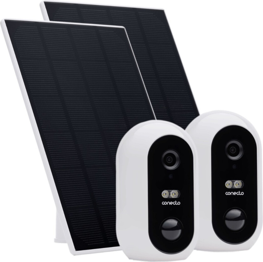 overvåkingskamera + solcellepanel 2stk