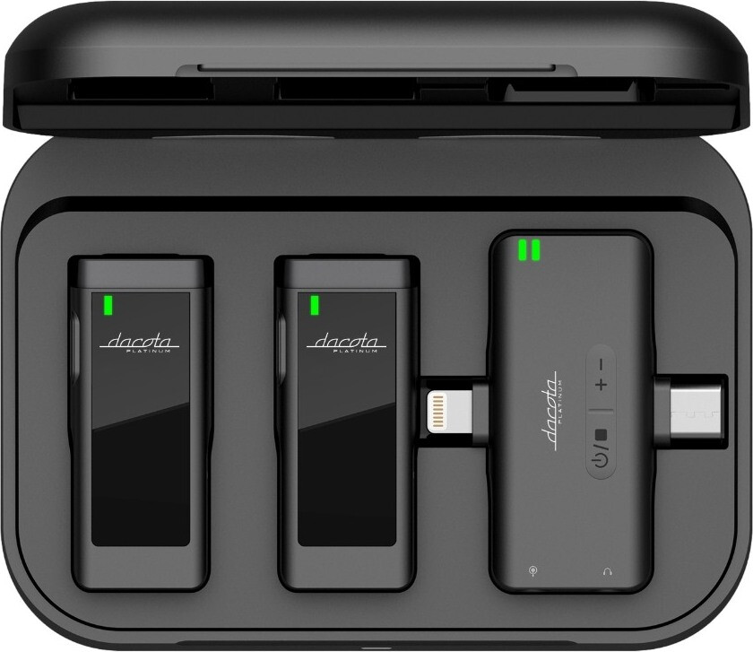 Bilde av trådløst mikrofonsystem, USB-C/Lightning/3,5, 2 x mikrofon, svart
