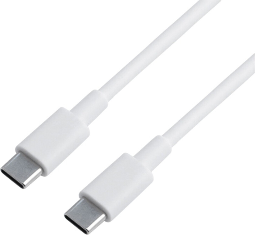 USB-C til USB-C kabel 1 m, hvit