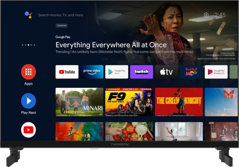 24" HD Android TV 12V 24HA2S13C, svart