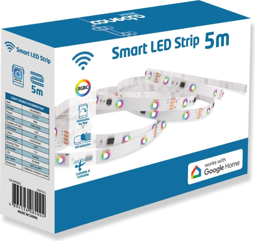 Music Sync RGBIC LED-lysstripe 5m