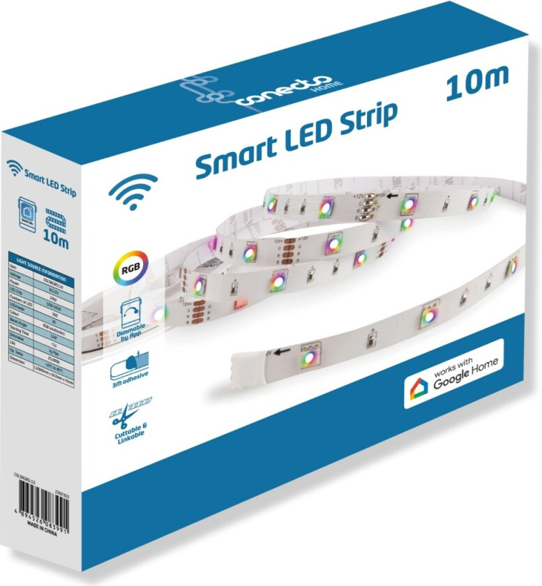 Music Sync RGB LED-lysstripe 10m
