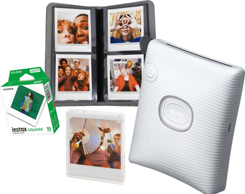 Instax Square Link smarttelefonskriverpakke, hvit