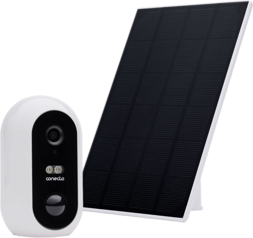 overvåkingskamera + solcellepanel
