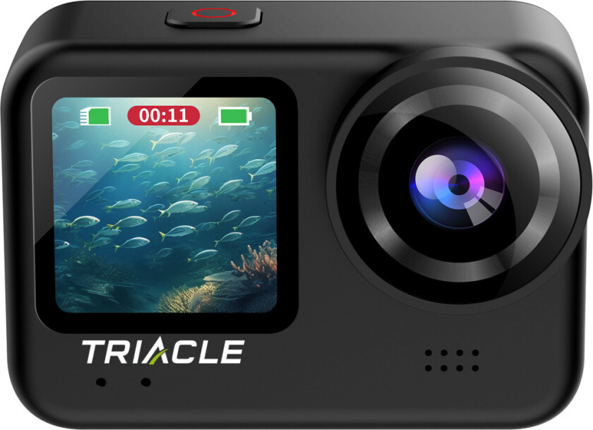 7007BK 4K/60 fps duo LCD actionkamera, svart